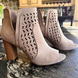 Madden Girl Bright Peep Toe Chop Out Booties